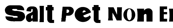 Salt Pet Non Eroded font preview
